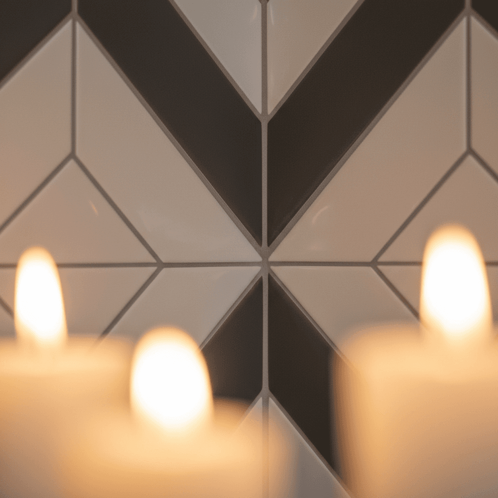 Bathroom tile installation showing precise craftwork