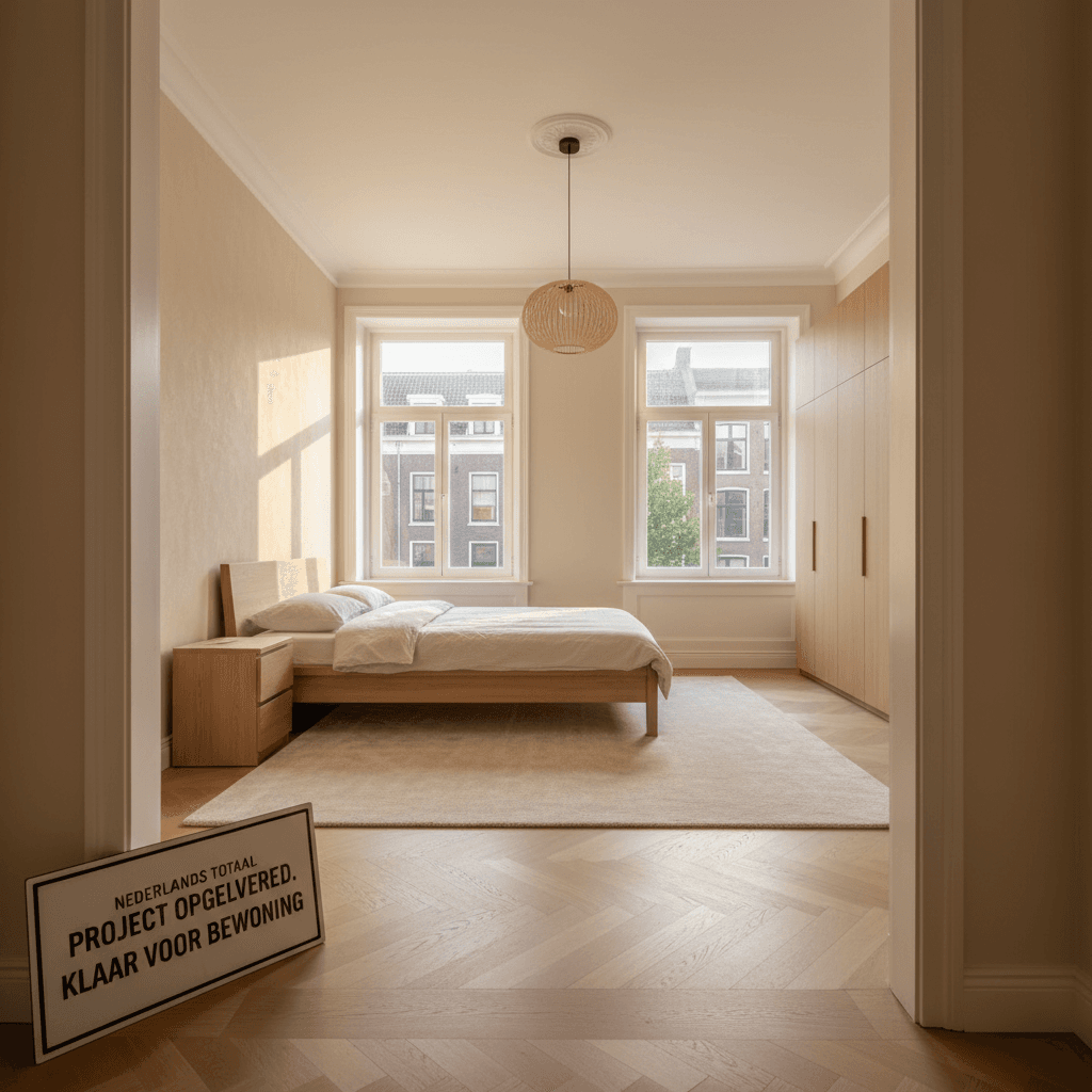 Completed bedroom renovation ready for occupancy